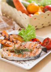 Salmon steak