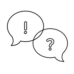 Doodle speech Bubble with question mark and exclamation mark