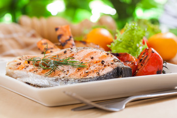 Salmon steak
