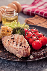 Grilled steak
