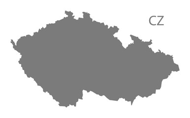 Obraz premium Czech Republic Map grey