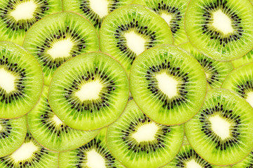 Kiwi fruit isolated on white background.