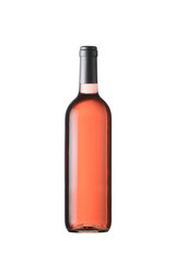 Botella de vino rosado