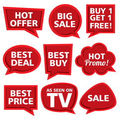 promotion signage with red color