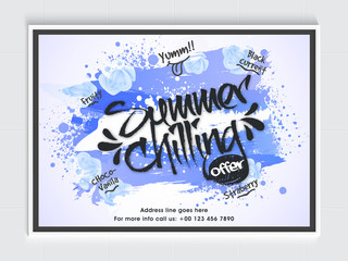 Summer Chilling Offer Flyer for Food and Drink.