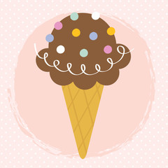 sweet chocolate ice cream