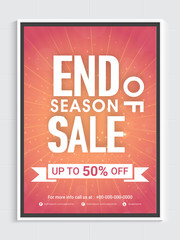 End of Season Sale Poster, Banner or Flyer.