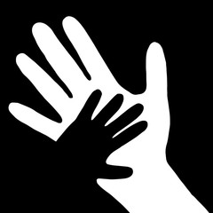 baby hand in adult hand; Care; Love