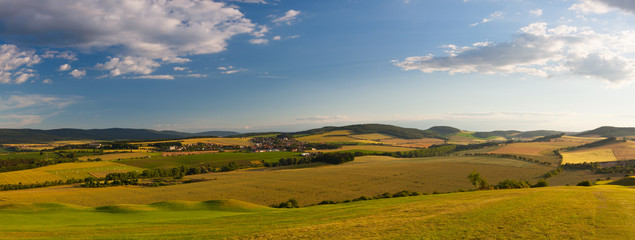 Panorama landscape - Amazing view from golf course to the valley