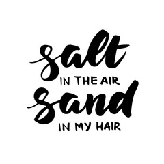 Salt in the air, sand in my hair summer card