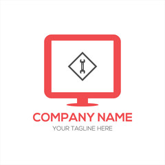 Naklejka premium Computer & Internet logo vector