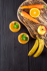 fruit-vegetable smoothies, ingredients for its preparation