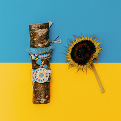 Feel the Summer. Sunflower. Country boho style. Fashion bracelet