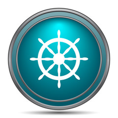 Fototapeta premium Nautical wheel icon