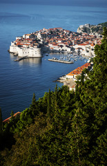 Fototapeta na wymiar dubrovnik old town view and coast in croatia