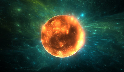Fototapeta na wymiar X-ray emission from erupting young star