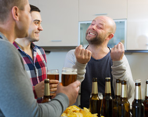  Three guys  at house party