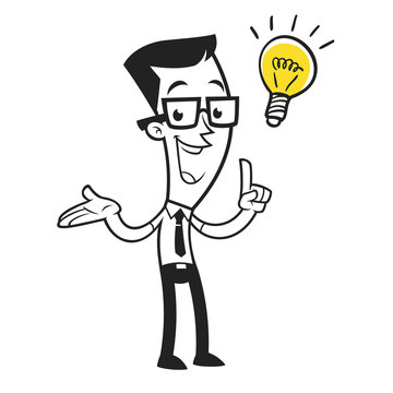 Hombre de negocios, &eacute;l tiene una idea
