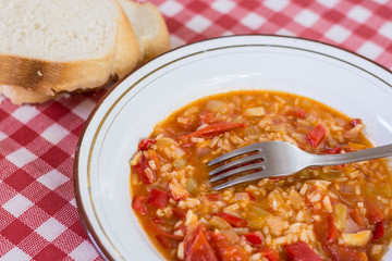 Balkan serbian cuisine tomato paprika stew