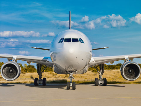 Airplane in the airport
