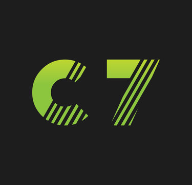 c7 initial green with strip