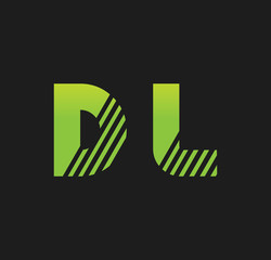 dl initial green with strip