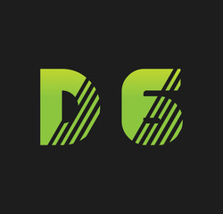 d6 initial green with strip