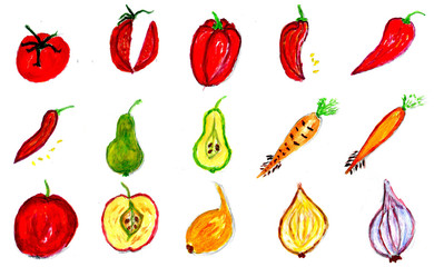 Fruits and Vegetables Art