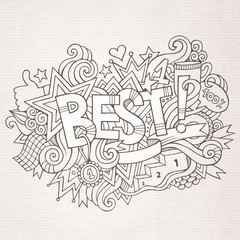 Best hand lettering and doodles elements background