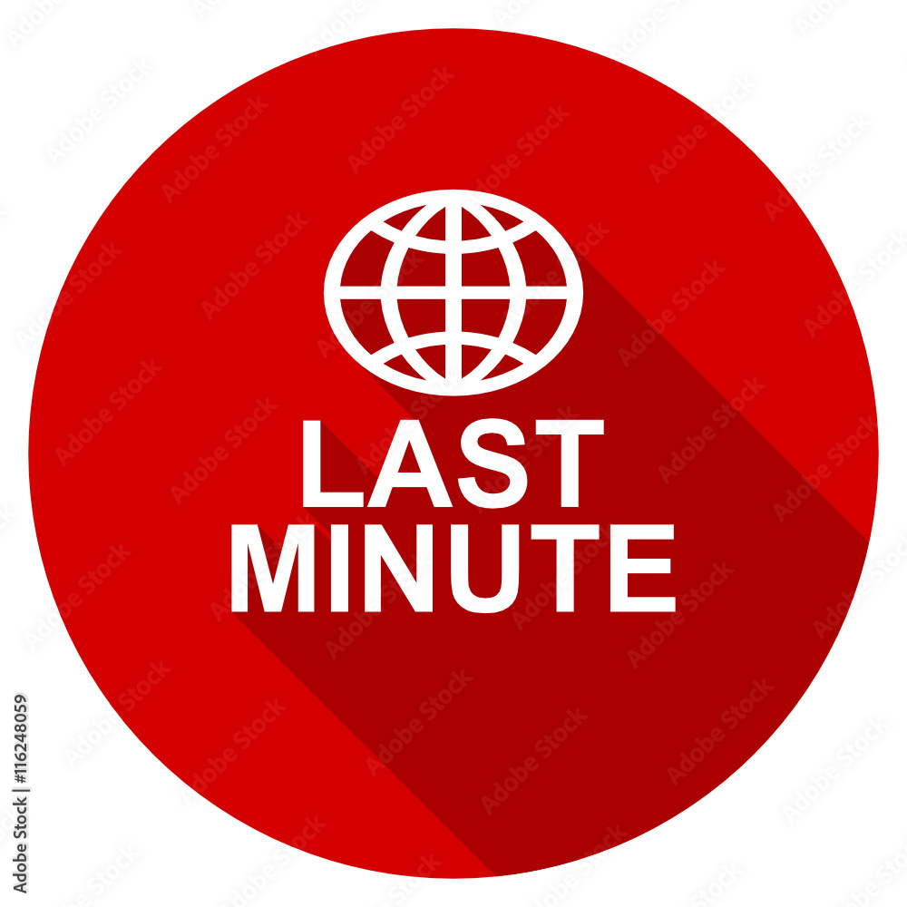 Poster Flat design red round  last minute vector icon
