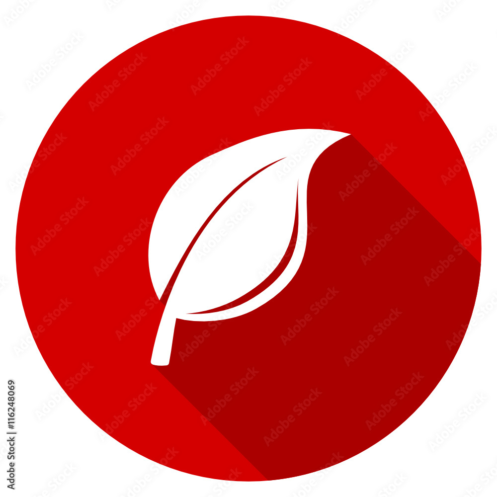 Poster flat design red round ecology vector icon