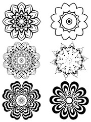 Simple Black and White Flowers