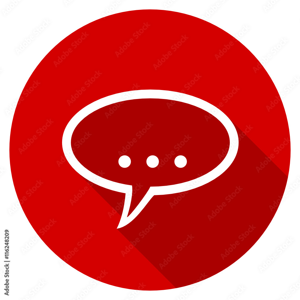 Poster Flat design red round web vector icon