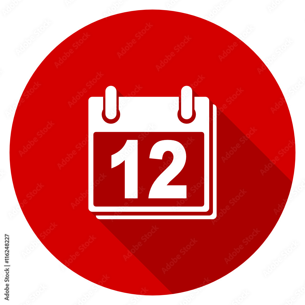 Aufkleber Flat design red round web vector icon