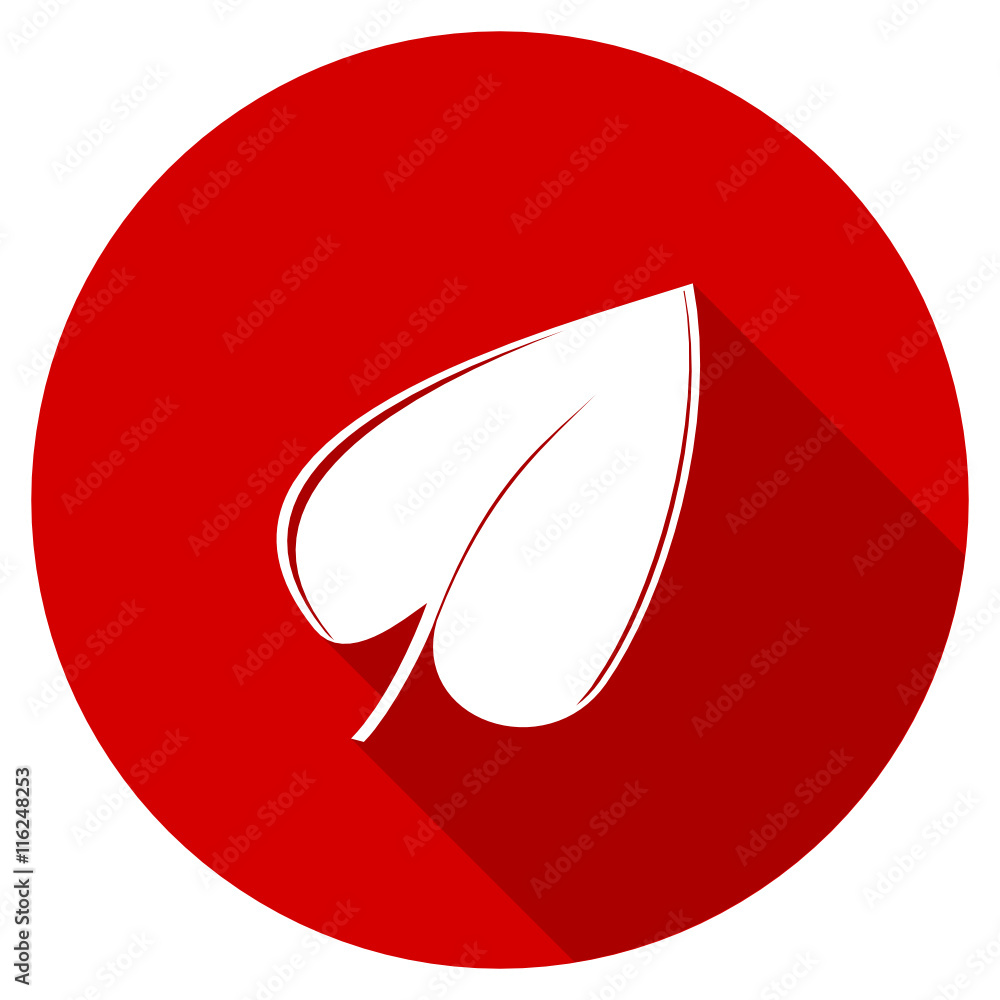 Poster Flat design red round web vector icon
