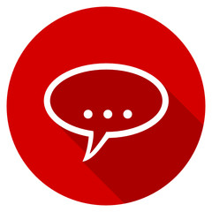 Flat design red round web vector icon
