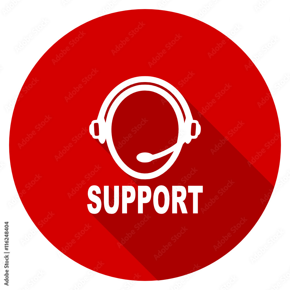 Poster Flat design red round vector icon