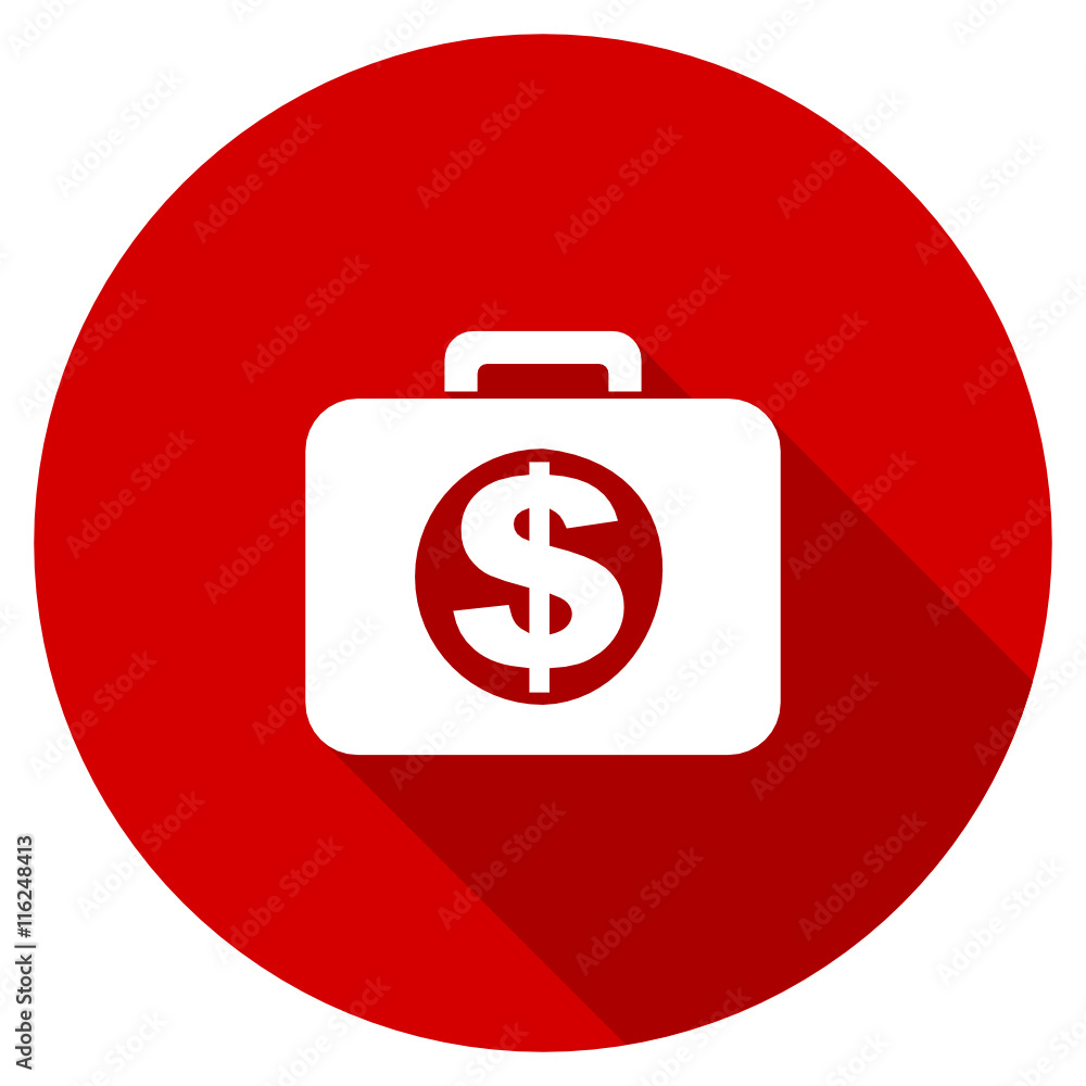 Aufkleber flat design red round vector icon