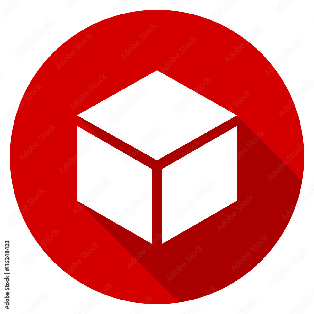 Poster flat design round red web syringe vector icon