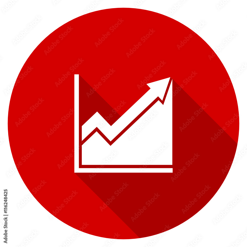 Aufkleber flat design red round vector icon