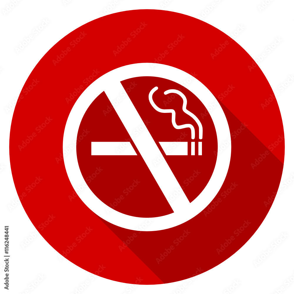 Poster flat design round red web vector icon