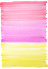 Watercolor background in red, magenta and yellow colors