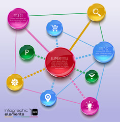 Set of glass banners for your design.