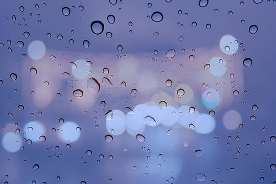 Raindrops on window Bokeh