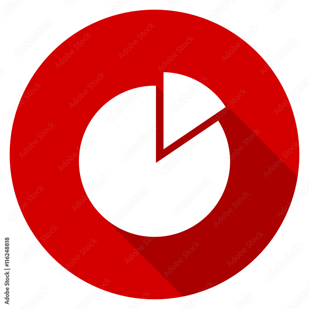 Aufkleber Flat design red round chart vector icon