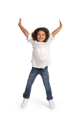 Obraz premium Cute girl jumping