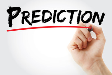Hand writing Prediction with marker, concept background