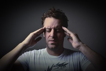 Man suffering from headache 