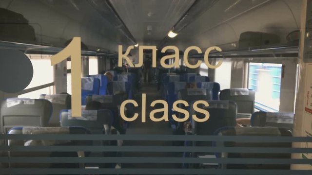 First class in the high-speed train