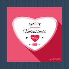 Fototapeta na wymiar Happy Valentine Day Card.